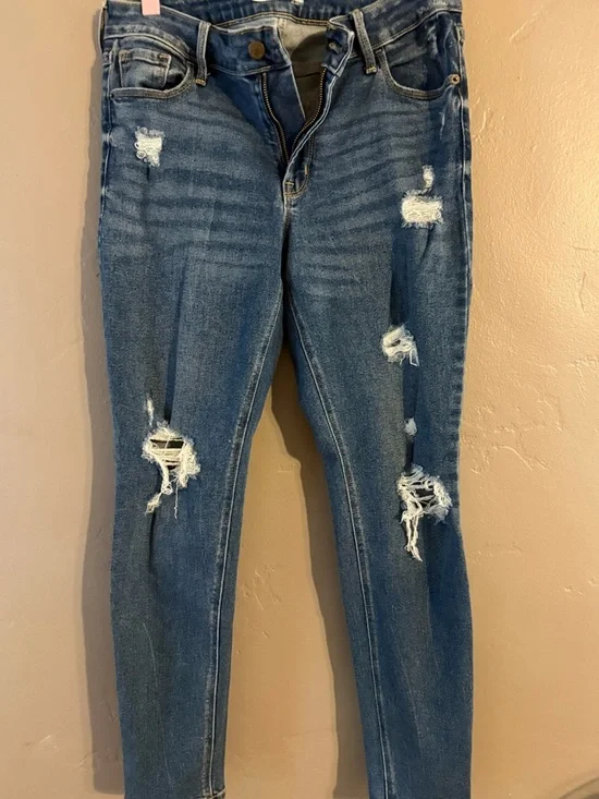 Stack of Old Navy Skinny Jeans - Assorted Blue and Gray Tones 10 LONG - Picture 15 of 15